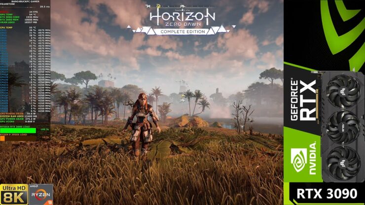 Horizon Zero Dawn 8K NVIDIA Geforce RTX 3090 30fps Witcher 3 Crysis 3 FFXV