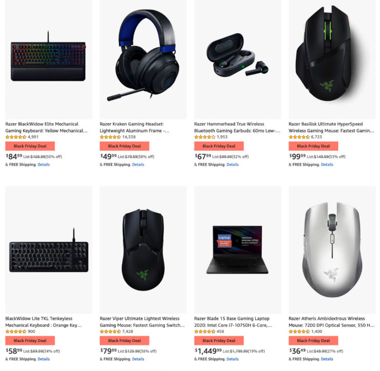 Save 54% on Razer Black Friday 2020 sale