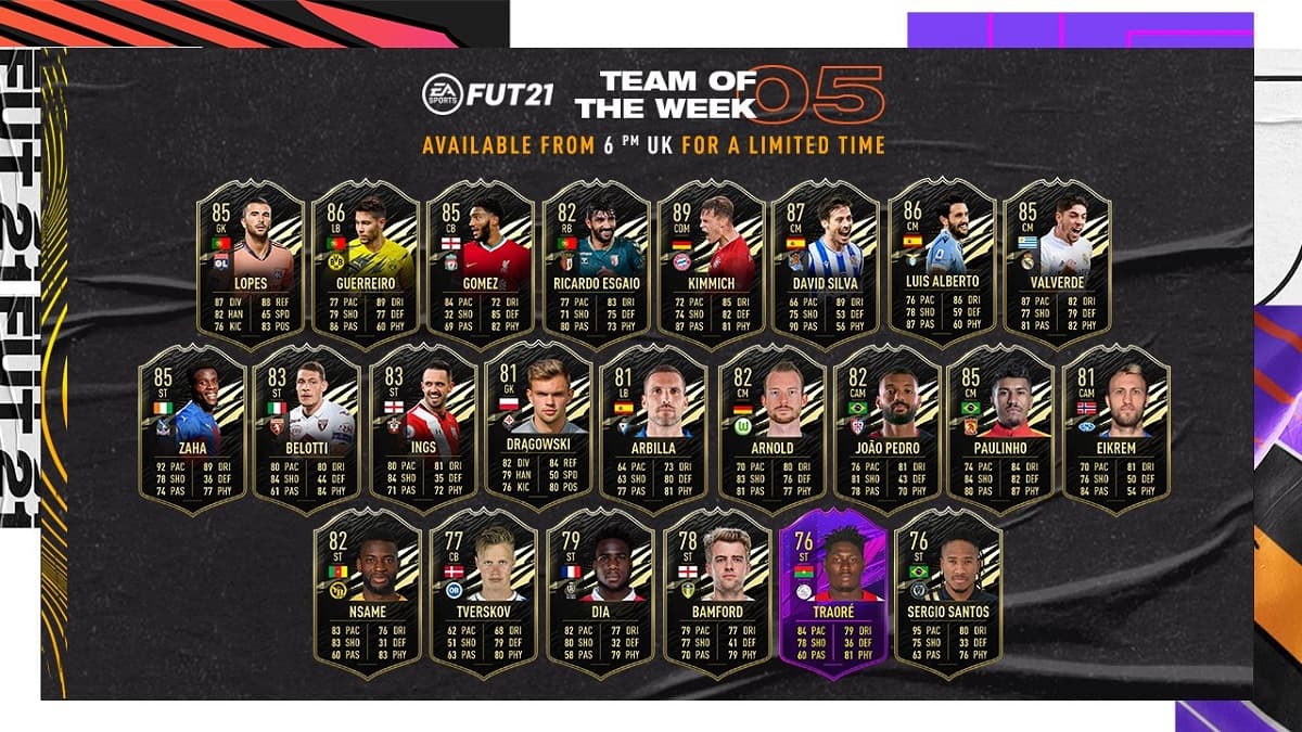 FIFA 21 Ultimate Team TotW 5